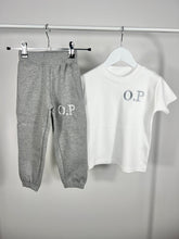 Load image into Gallery viewer, Personalised Children's Embroidered Jogger & T-Shirt Set (Various Colours)