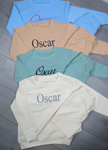 Load image into Gallery viewer, Personalised Children's Embroidered Jumpers & Short Set.
