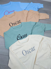 Load image into Gallery viewer, Personalised Children's Embroidered Jumpers & Short Set.