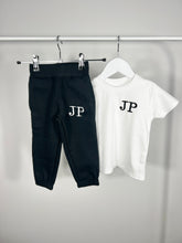 Load image into Gallery viewer, Personalised Children's Embroidered Jogger & T-Shirt Set (Various Colours)