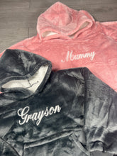 Load image into Gallery viewer, Personalised Embroidered Adult Hooded Blanket