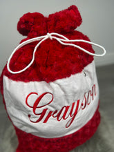 Load image into Gallery viewer, Personalised Embroidered Red Luxury Christmas Sack.