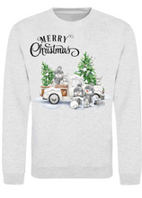 Load image into Gallery viewer, Adults Snowman Truck Christmas Jumper.