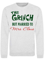Load image into Gallery viewer, Adults The Grinch Marries Mrs Claus Christmas Jumper.