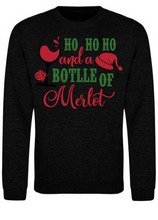 Load image into Gallery viewer, Adults Ho Ho Merlot Christmas Jumper.