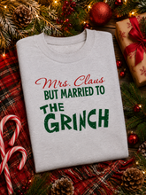 Load image into Gallery viewer, Adults Mrs Claus Marries The Grinch Christmas Jumper.