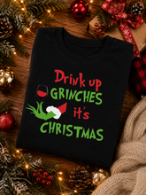 Load image into Gallery viewer, Adults Drink Up Grinches Christmas Jumper.