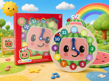 Load image into Gallery viewer, CoComelon Wooden Learning Clock Puzzle