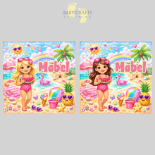 Load image into Gallery viewer, Personalised Children's Beach Frill Short Set.
