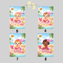 Load image into Gallery viewer, Personalised Childrens Girly Beach Tote Bag