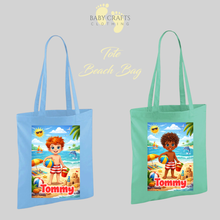 Load image into Gallery viewer, Personalised Childrens Boy Beach Tote Bag