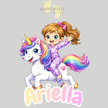 Load image into Gallery viewer, Personalised Children's Unicorn Pyjamas