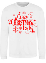 Load image into Gallery viewer, Adults Crazy Christmas Lady Christmas Jumper.