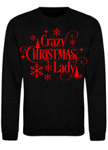 Load image into Gallery viewer, Adults Crazy Christmas Lady Christmas Jumper.