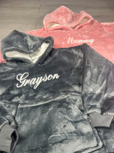 Load image into Gallery viewer, Personalised Embroidered Adult Hooded Blanket
