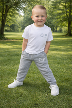 Load image into Gallery viewer, Personalised Children's Embroidered Jogger & T-Shirt Set (Various Colours)
