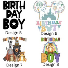 Load image into Gallery viewer, DTF BIRTHDAY TRANSFERS - PACK OF 10 VARIOUS DESIGNS