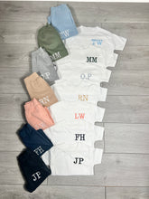 Load image into Gallery viewer, Personalised Children's Embroidered Jogger & T-Shirt Set (Various Colours)