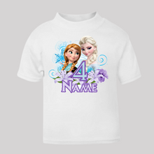 Load image into Gallery viewer, Personalised Children's Girl's Birthday T-Shirt. (Various Colours Available)