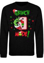 Load image into Gallery viewer, Adults Grinch Mode Christmas Jumper.