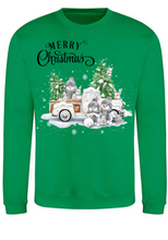 Load image into Gallery viewer, Adults Snowman Truck Christmas Jumper.