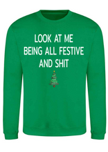 Load image into Gallery viewer, Adults Festive & Sh*t Christmas Jumper.