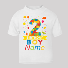Load image into Gallery viewer, Personalised Children's Boy's Birthday T-Shirt. (Various Colours Available)