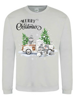 Load image into Gallery viewer, Adults Snowman Truck Christmas Jumper.