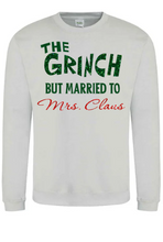 Load image into Gallery viewer, Adults The Grinch Marries Mrs Claus Christmas Jumper.