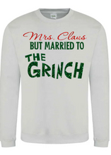 Load image into Gallery viewer, Adults Mrs Claus Marries The Grinch Christmas Jumper.
