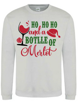 Load image into Gallery viewer, Adults Ho Ho Merlot Christmas Jumper.