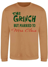Load image into Gallery viewer, Adults The Grinch Marries Mrs Claus Christmas Jumper.