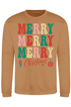 Load image into Gallery viewer, Adults Merry Merry Merry Christmas, Christmas Jumper.