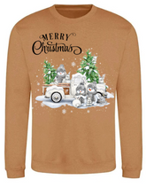 Load image into Gallery viewer, Adults Snowman Truck Christmas Jumper.