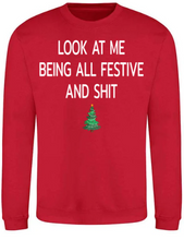 Load image into Gallery viewer, Adults Festive & Sh*t Christmas Jumper.