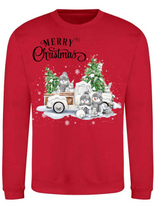 Load image into Gallery viewer, Adults Snowman Truck Christmas Jumper.
