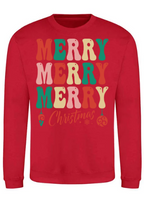 Load image into Gallery viewer, Adults Merry Merry Merry Christmas, Christmas Jumper.