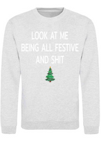 Load image into Gallery viewer, Adults Festive & Sh*t Christmas Jumper.