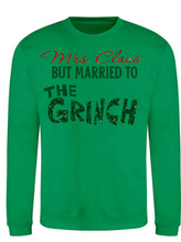 Load image into Gallery viewer, Adults Mrs Claus Marries The Grinch Christmas Jumper.