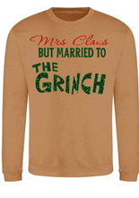 Load image into Gallery viewer, Adults Mrs Claus Marries The Grinch Christmas Jumper.