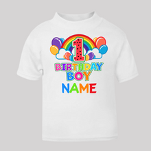 Load image into Gallery viewer, Personalised Children's Boy's Birthday T-Shirt. (Various Colours Available)