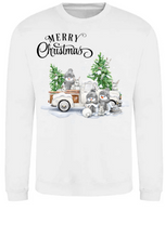 Load image into Gallery viewer, Adults Snowman Truck Christmas Jumper.