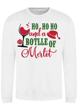 Load image into Gallery viewer, Adults Ho Ho Merlot Christmas Jumper.