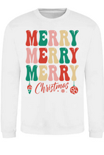 Load image into Gallery viewer, Adults Merry Merry Merry Christmas, Christmas Jumper.