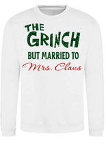 Load image into Gallery viewer, Adults The Grinch Marries Mrs Claus Christmas Jumper.