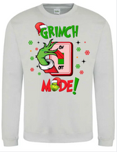 Load image into Gallery viewer, Adults Grinch Mode Christmas Jumper.