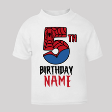 Load image into Gallery viewer, Personalised Children's Boy's Birthday T-Shirt. (Various Colours Available)