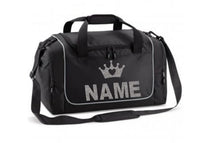 Load image into Gallery viewer, Personalised Children's Holdall Bag. babycrafts5 Black & Grey