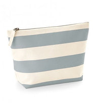 Load image into Gallery viewer, Personalised stripe accessory bag/makeup bag. Navy,Grey,Pink. - BabyCraftsUK