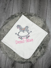 Load image into Gallery viewer, Personalised Embroidered Rocking Horse Baby Bundle